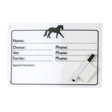 Horse Info Stall Plaque