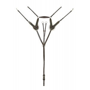 5-Point Sheepskin Padded Breastplate with Running Attachment