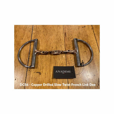 Drilled Copper Slow Twist French Link Dee Ring