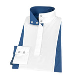 Ladies "Luna II" Blue Self-Trim Long Sleeve Performance Show Shirt