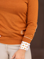 Pumpkins Ladies Talent Yarn Straight Collar Long Sleeve Show Shirt