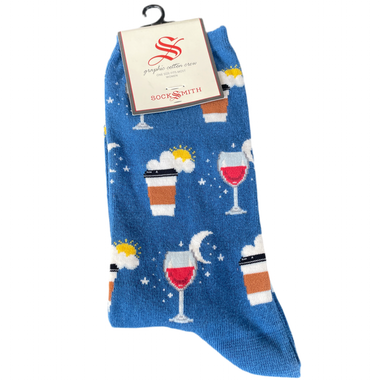 All in a days work Blue socks