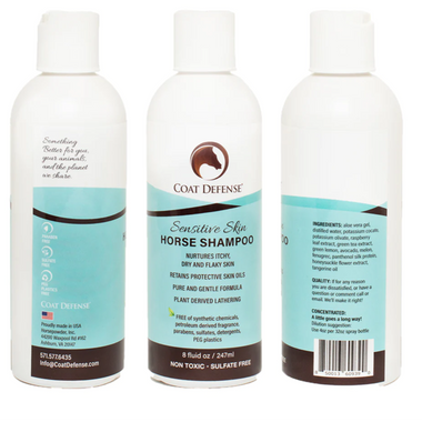 Coat Defense Sensitive Skin Horse Shampoo - 8oz Concentrated