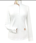 Pumpkins Ladies Talent Yarn Straight Collar Long Sleeve Show Shirt