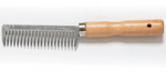 Aluminum Comb with Wooden Handle