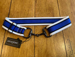 Black Bit Buckle Stripe Stretch Belt
