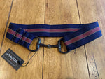 Black Bit Buckle Stripe Stretch Belt