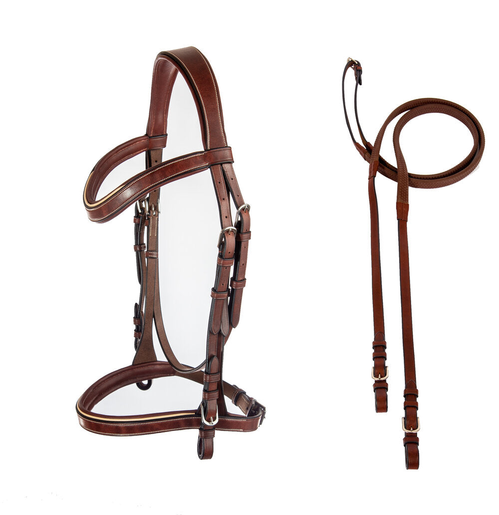 Classique Anatomical Bridle with Flat Rubber Reins