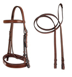 Fox Hunt Bridle with Rubber Lined Reins