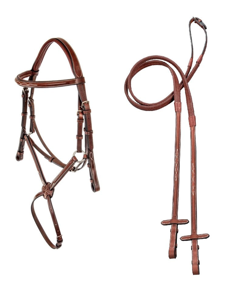 Imperial Figure 8 Bridle with Rubber Reins