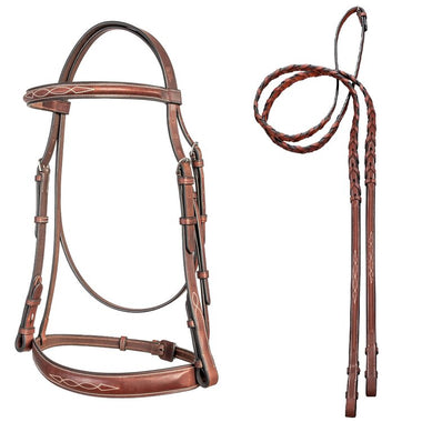 Tribute Bridle with Raised Fancy Laced Reins