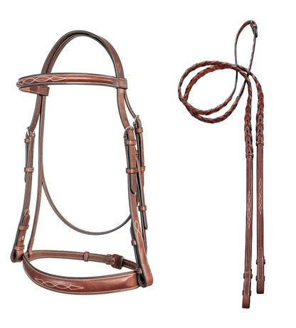 Tribute Bridle with Raised Fancy Laced Reins