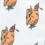 Centaur Ranch Adult Boot Sock Funky Chicken Print