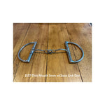 Thin Mouth Center Curb with Chain Link Snaffle Dee