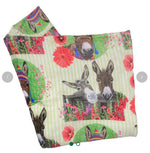 Plush Throw Blanket - Donkey Garden