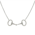 Rhodium Horse Snaffle Bit Necklace