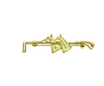 Whip with 2 Horse Heads Stock Pin