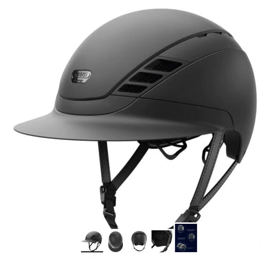 ABUS Pikeur AirLuxe Hunter Matte Helmet - Short Visor