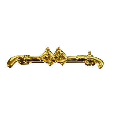 Crop with 2 Horse Heads Stock Pin
