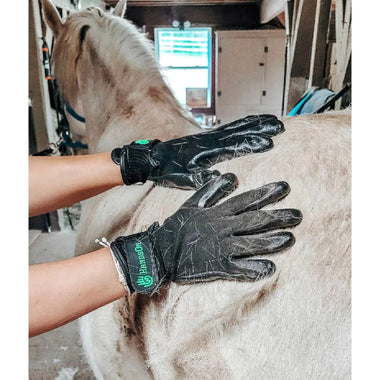 HandsOn Shedding, Bathing, and Grooming Gloves for horses