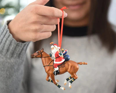 Breyer Polo Playing Santa | Santa Ornament