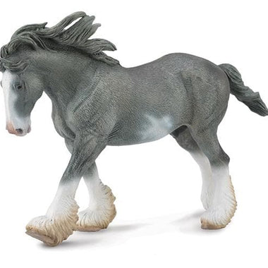 Breyer CollectA Black Sabino Roan Clydesdale Stallion