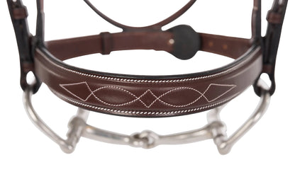 Sedgwick Fancy Stitched Square Raised Hunter Horse Bridle with Reins