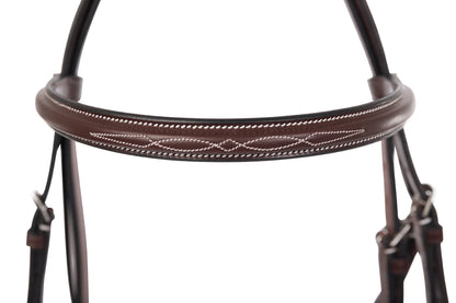 Sedgwick Fancy Stitched Square Raised Hunter Horse Bridle with Reins