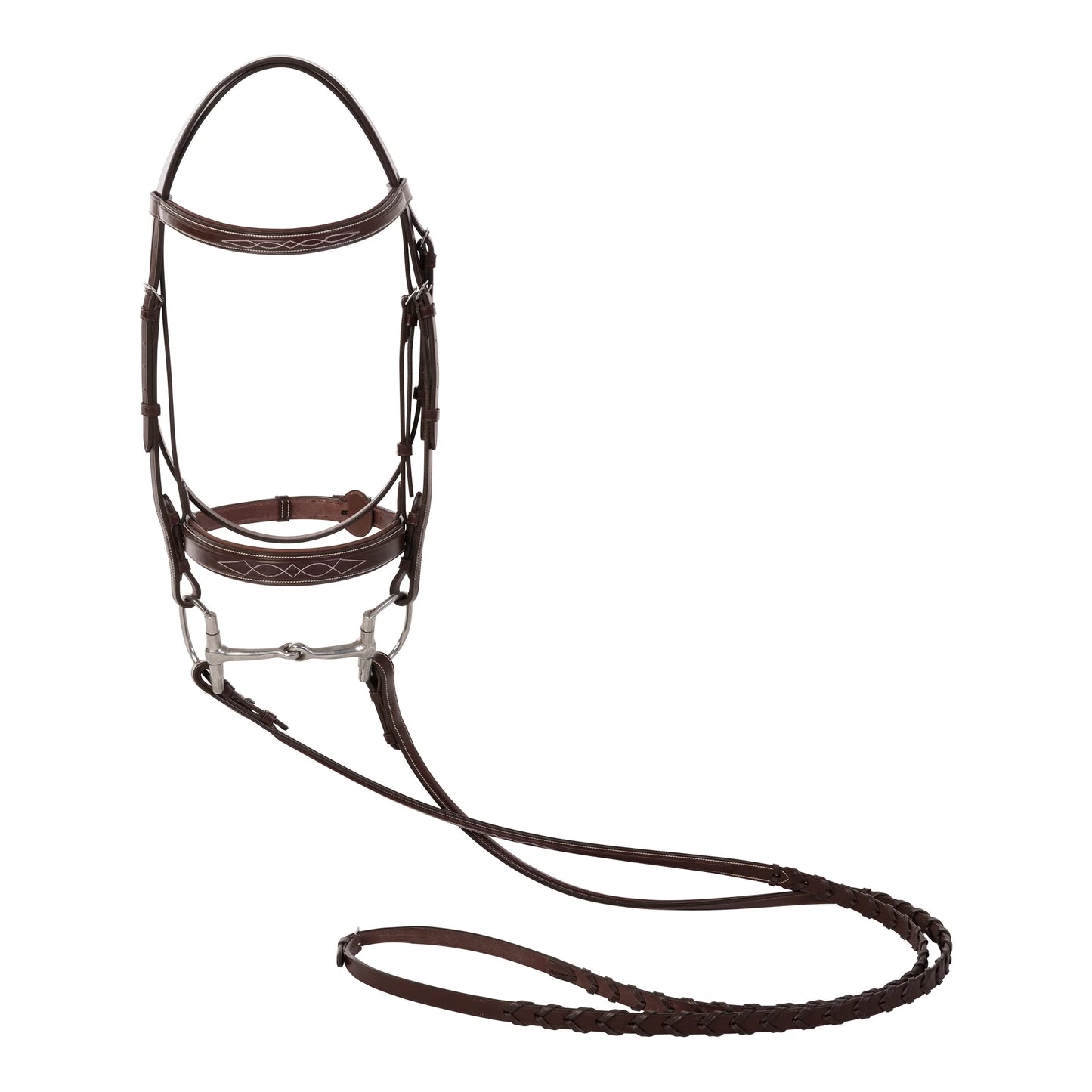 Sedgwick Fancy Stitched Leather Padded Bridle with Reins