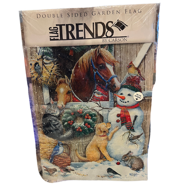 Stable Visitors Holiday Garden Flag