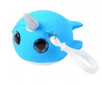 Squishy Narwhal with Glitter Eyes
