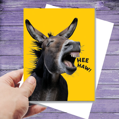"Hee Haw" Donkey Birthday Card