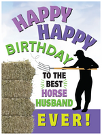 "Happy Birthday to the Best Horse Husband" Birthday Card