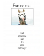 "Excuse Me... Did Someone say it's your Birthday!" Birthday Card