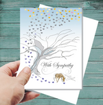 "With Sympathy" Hearts and Horse Card