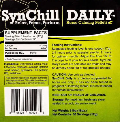 SynChill Daily Horse Calming Supplement