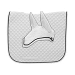 Equinavia Voss All Purpose Saddle Pad and Bonnet Set White/Black