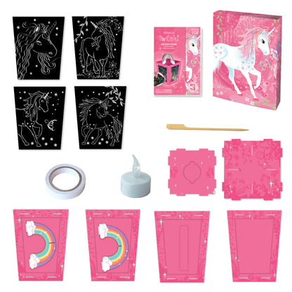 Totally Twilight Unicorn Lantern Scratch Art Set