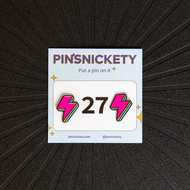 Lightning Bolt Number Pins