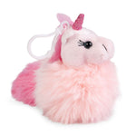 Unicorn Plush Little Clips Pom Pom Keyring