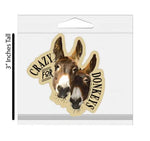 "Crazy for Donkeys" Sticker