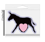 Donkey with Heart Sticker