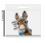 "Donkeys Make Me Happy" Sticker