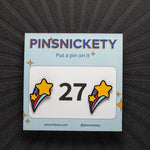Shooting Star Number Pins