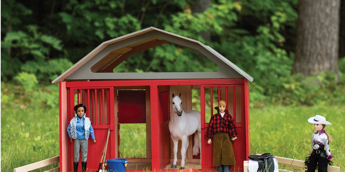 Breyer Two-Stall Wood Barn – The Equestrian Shop