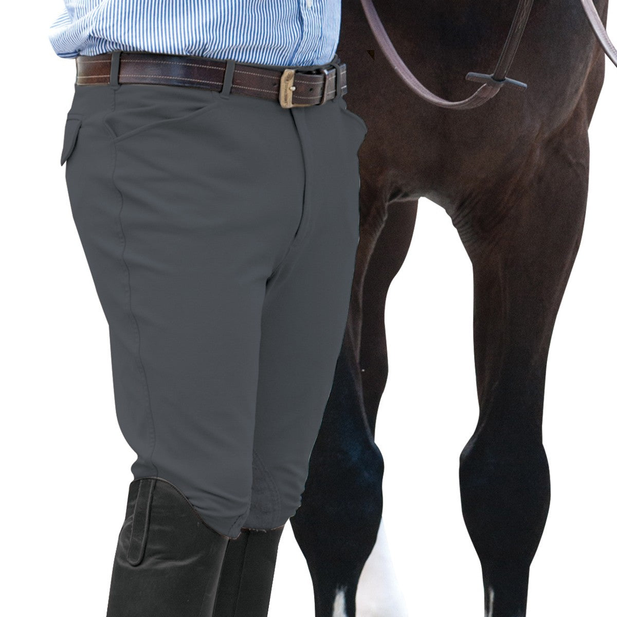 EuroWeave™ Men's 4-Pocket Breeches - Knee Patch