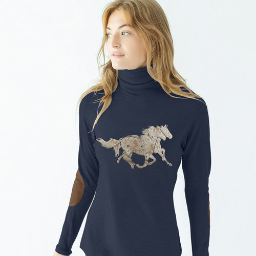 Running Horse Turtle Neck