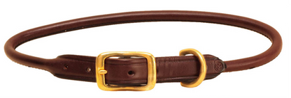 Tory Rolled Leather Dog Collar