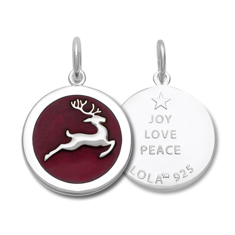 Reindeer Silver Pendant - Small